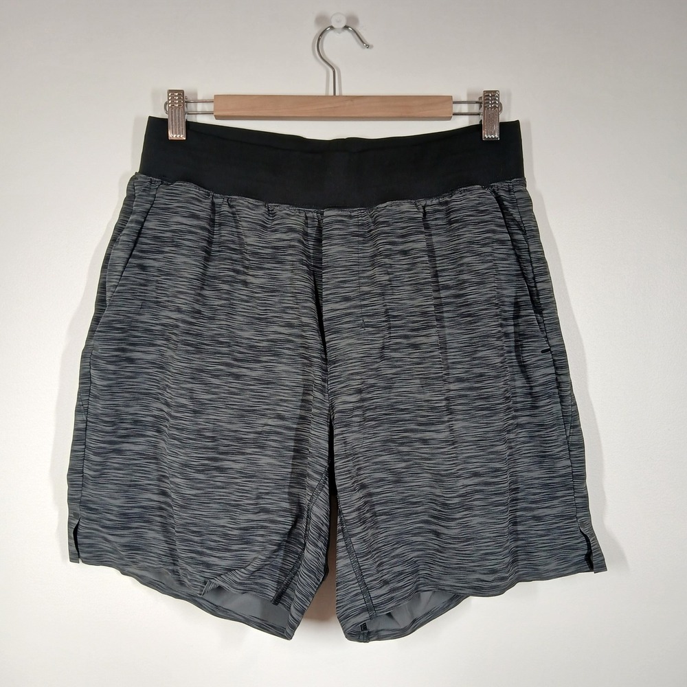 YPB Shorts Women Medium Gray Athletic Lined High Waist Workout Activewear